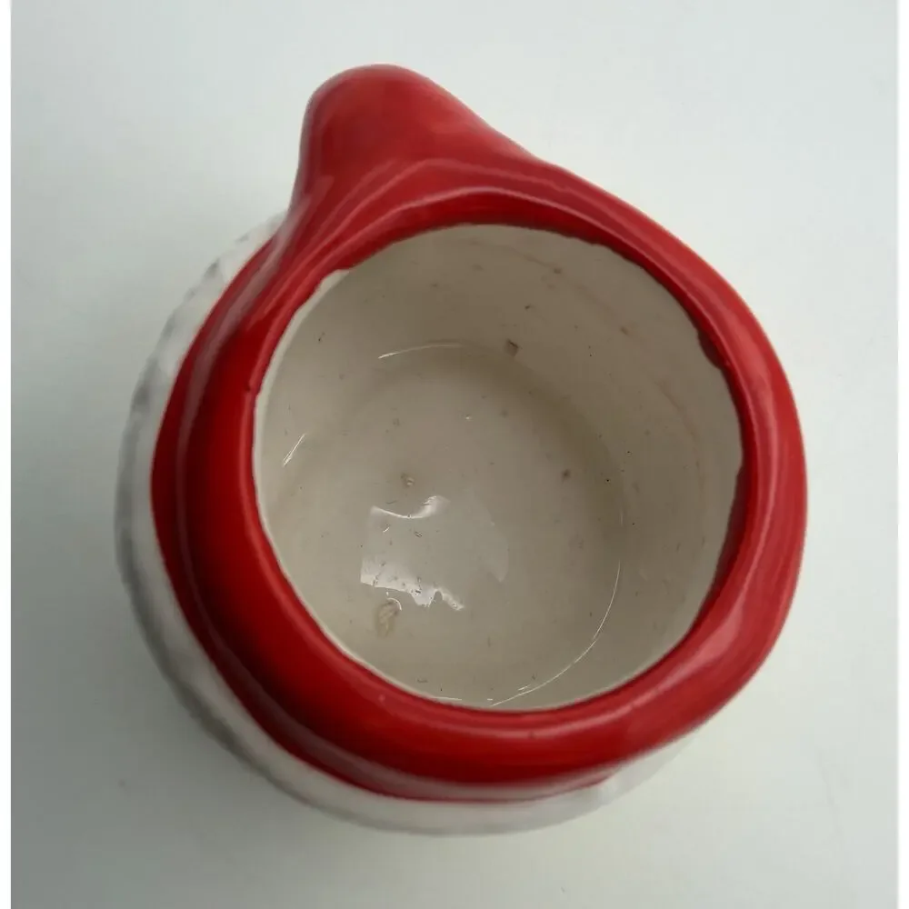 Vtg Mrs Claus Mini Mug Ceramic Blonde Hair ROC Taiwan Christmas Holiday